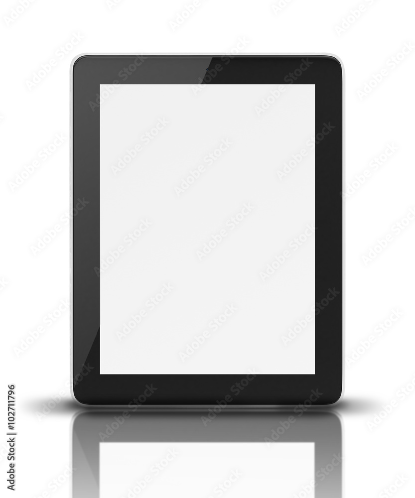 Realistic tablet pc computer with blank screen. Realistic tablet pc computer with blank screen.