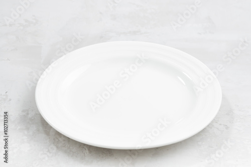 concept photo, white empty plate