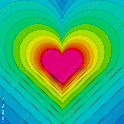 multi-layered heart background photo