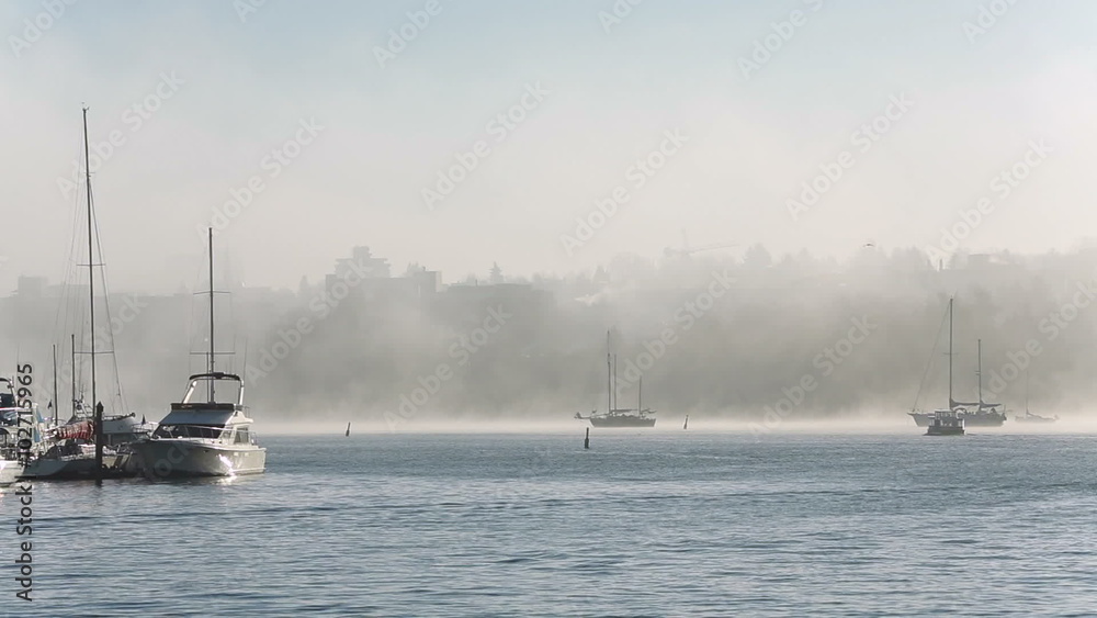 False Creek Winter Mist, Vancouver. The view, from Granville Island in Vancouver, on a foggy morning. British Columbia, Canada.
False Creek Winter Mist, Vancouver. The view, from Granville Island in Vancouver, on a foggy morning. British Columbia, Canada.