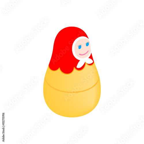 Russian matryoshka isometric 3d icon