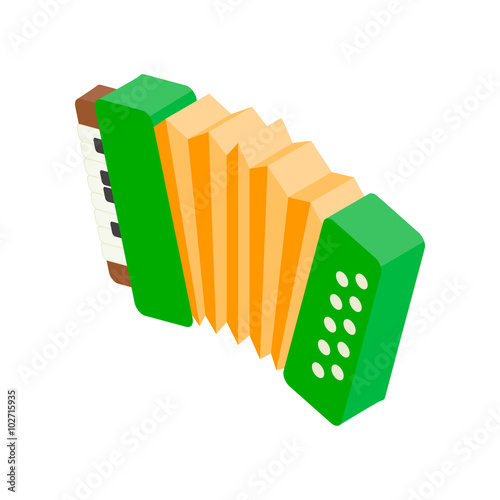 Accordion isometric 3d icon