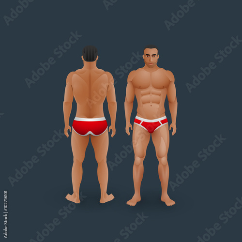 illustration of men in briefs