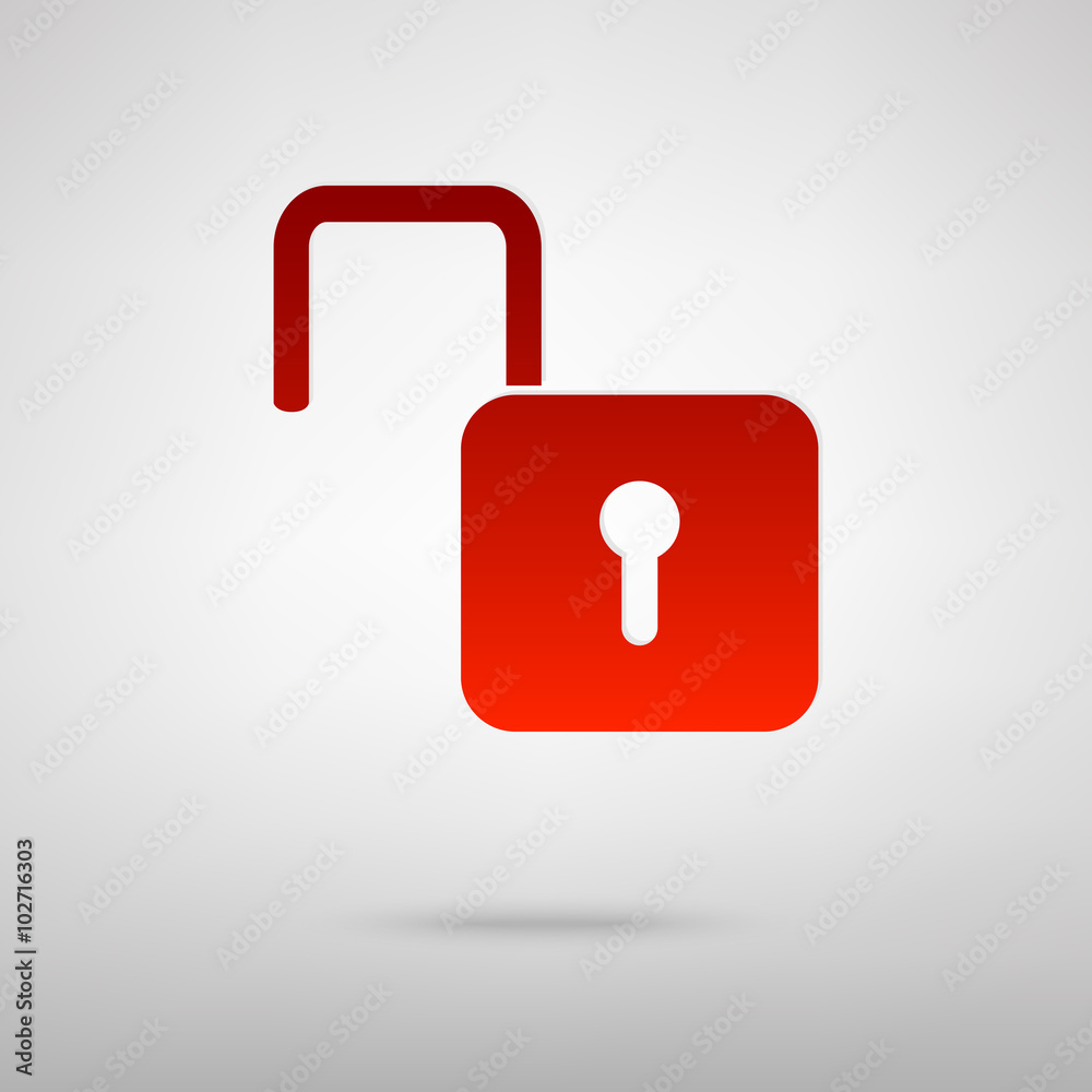 Red icon with shadow Red icon with shadow
