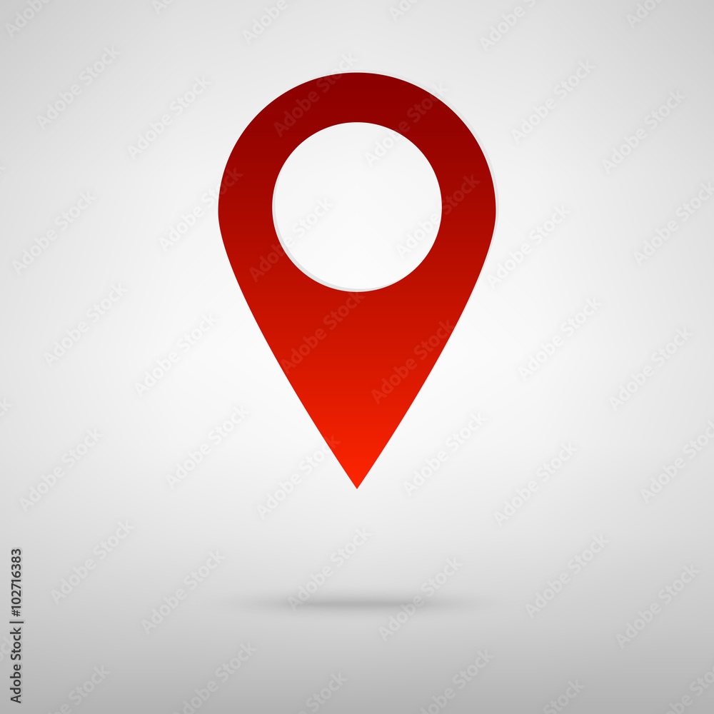 Red icon with shadow Red icon with shadow