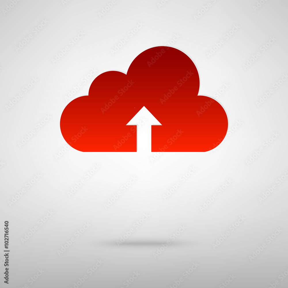 Red icon with shadow Red icon with shadow