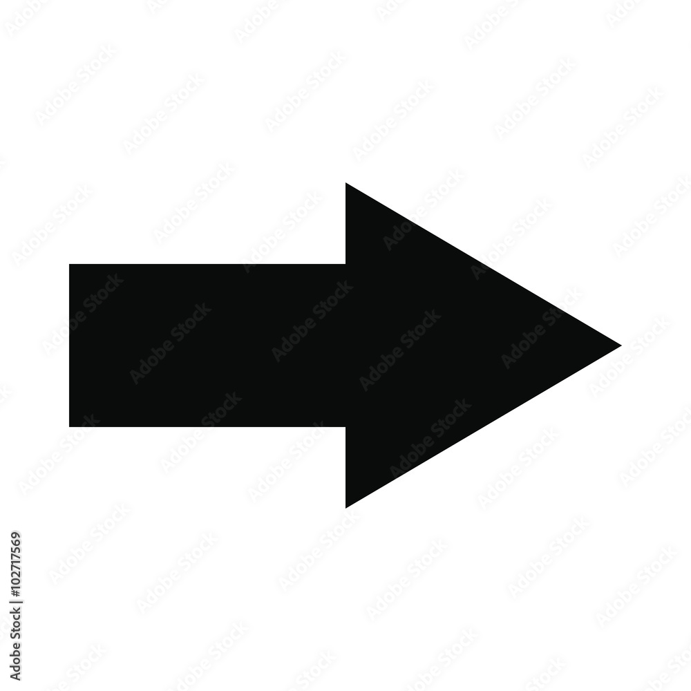 Right arrow black simple icon Right arrow black simple icon