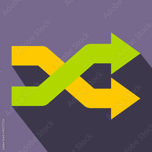 Intersecting arrows flat icon