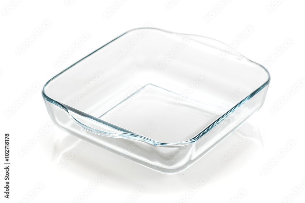little glass saucepan isolated on white background little glass saucepan isolated on white background