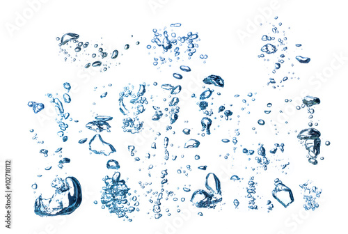 collection of of underwater bubbles