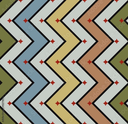 Indiant geometric seamless pattern