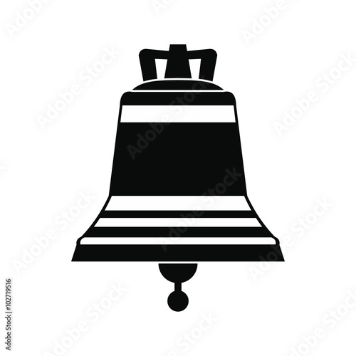 Church bell black simple icon 