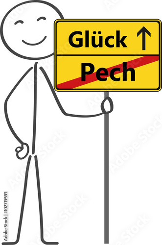 Strichmännchen hat Glück