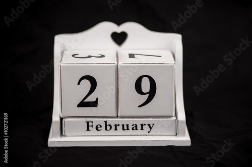 Calendar cubes February, twenty-eighth, 28, 28th
