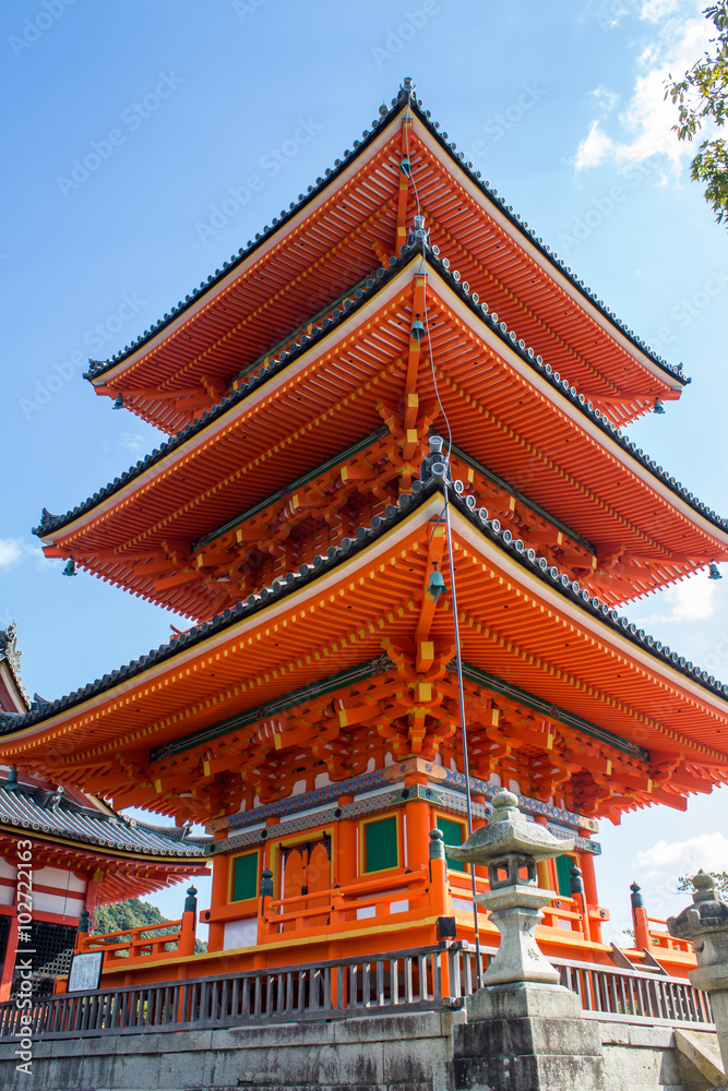 Pagoda at kiyomizu-dera Temple in Kyoto, Japan Pagoda at kiyomizu-dera Temple in Kyoto, Japan
