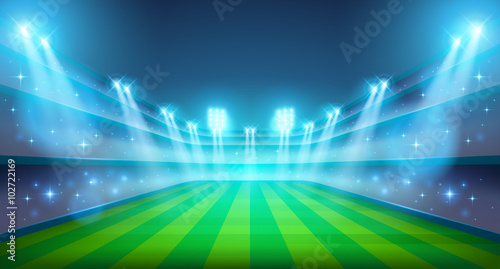 Night stadium illustration
