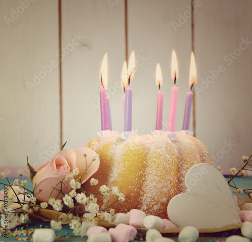 Grußkarte - Geburtstagskuchen