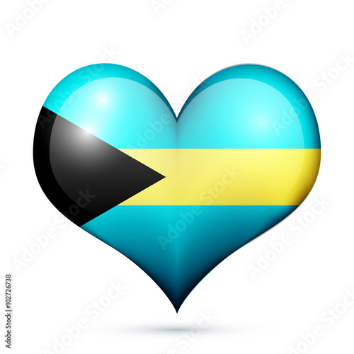 Free Download Bahamas Heart flag icon - GFXLoad