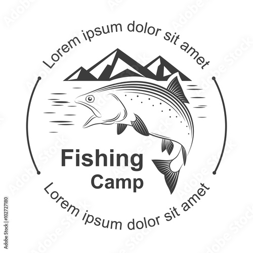 catch fish symbol, vector