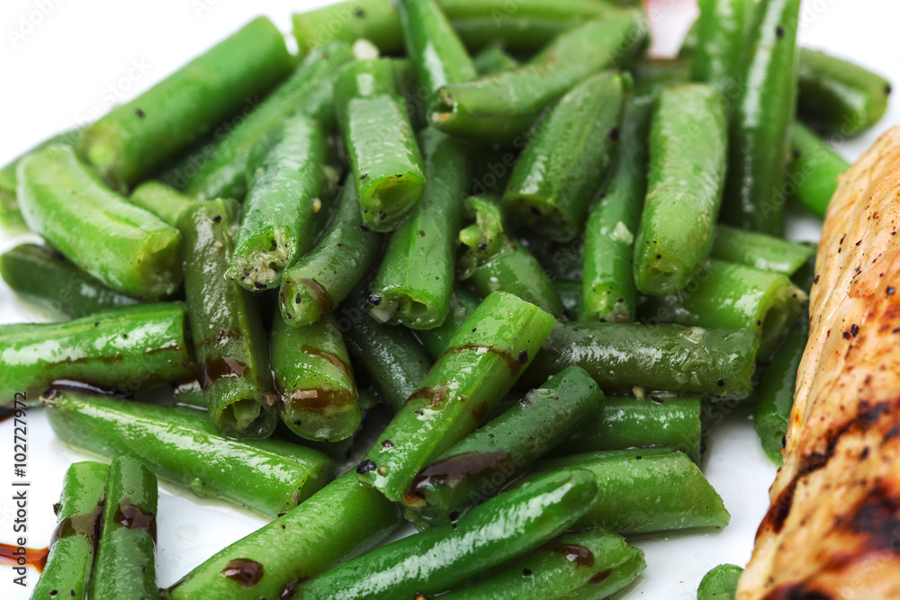 Delicious fried french beans.