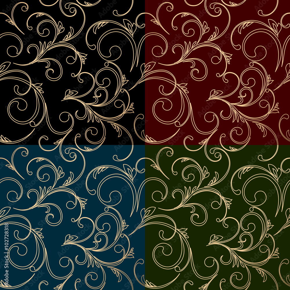 Damask seamless floral pattern. Royal wallpaper. Damask seamless floral pattern. Royal wallpaper.