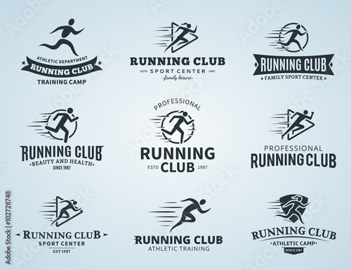 Running Club Logo, Icons and Design Elements