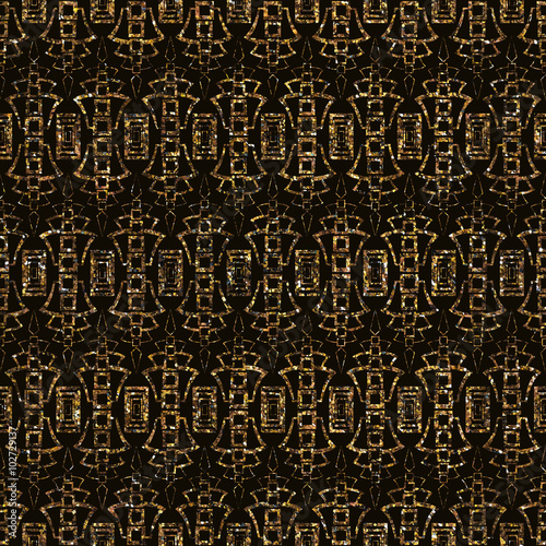 Geometric ornament gold seamless pattern. Modern art deco stylis