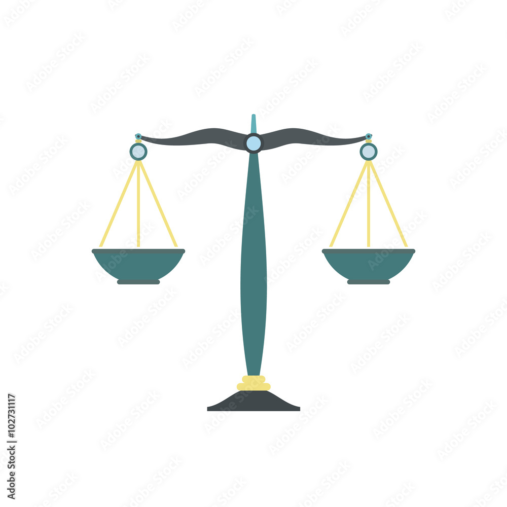 Scales of justice flat