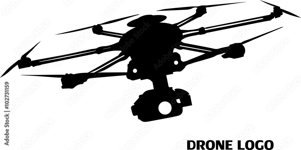 Drone logo - obrazy, fototapety, plakaty 