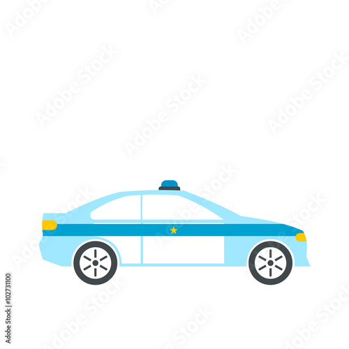 Police sedan flat