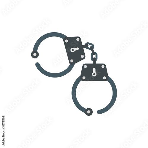 Handcuff flat icon