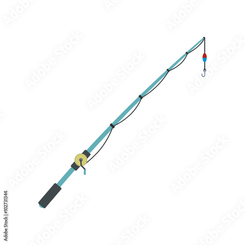 Fishing rod flat icon