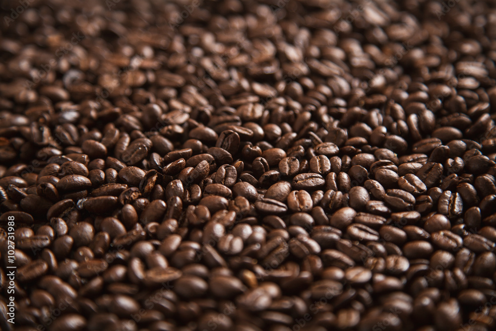 Obraz premium Frische duftende Kaffeebohnen