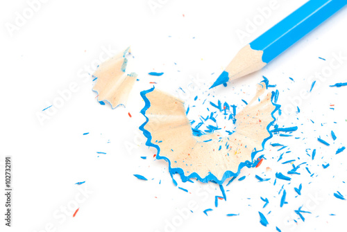 Obraz na płótnie blue pencil and shavings w salonie