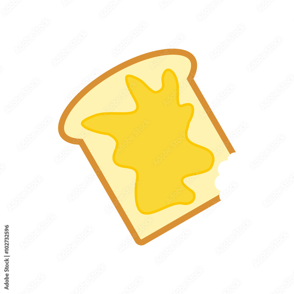 Slice of bread with honey Slice of bread with honey