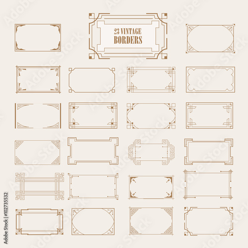 Vintage retro frame set