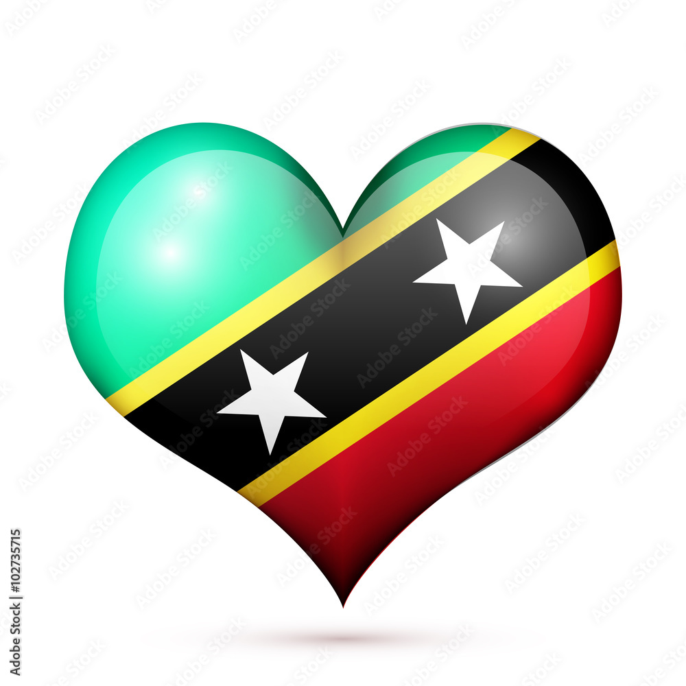 Saint Kitts and Nevis Heart flag icon Saint Kitts and Nevis Heart flag icon