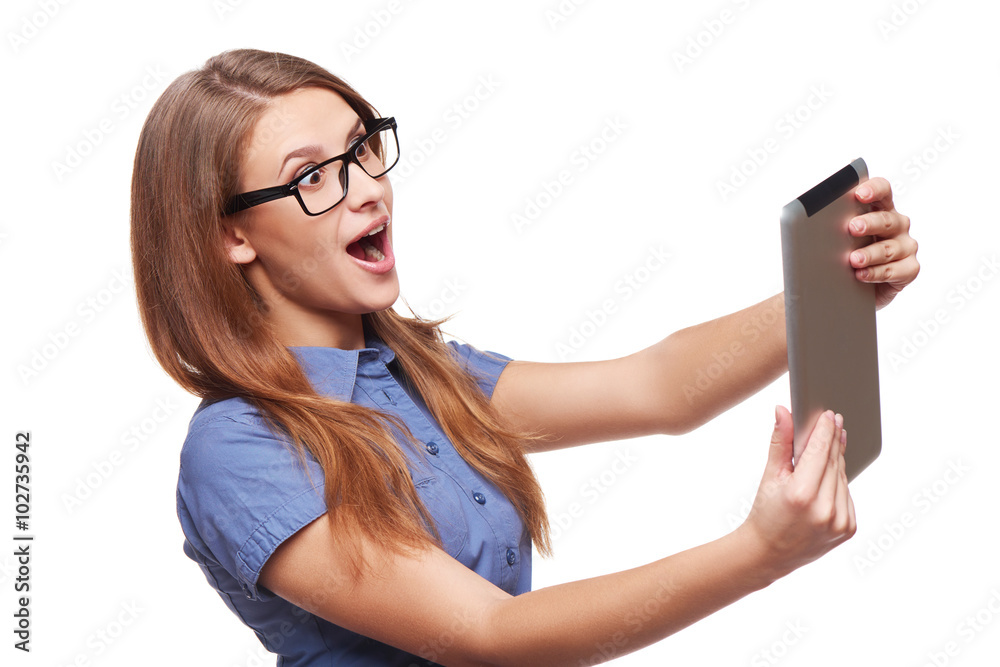 Business woman using digital tablet computer PC Business woman using digital tablet computer PC