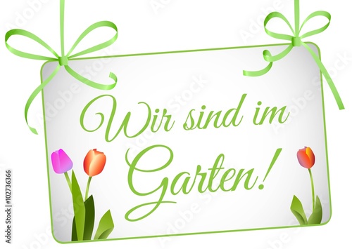 Wir sind im Garten