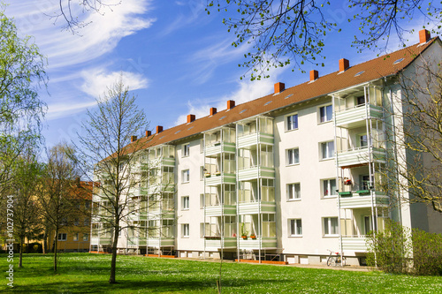 Sanierter Plattenbau