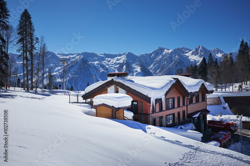 beautiful view of the mountains ski resort