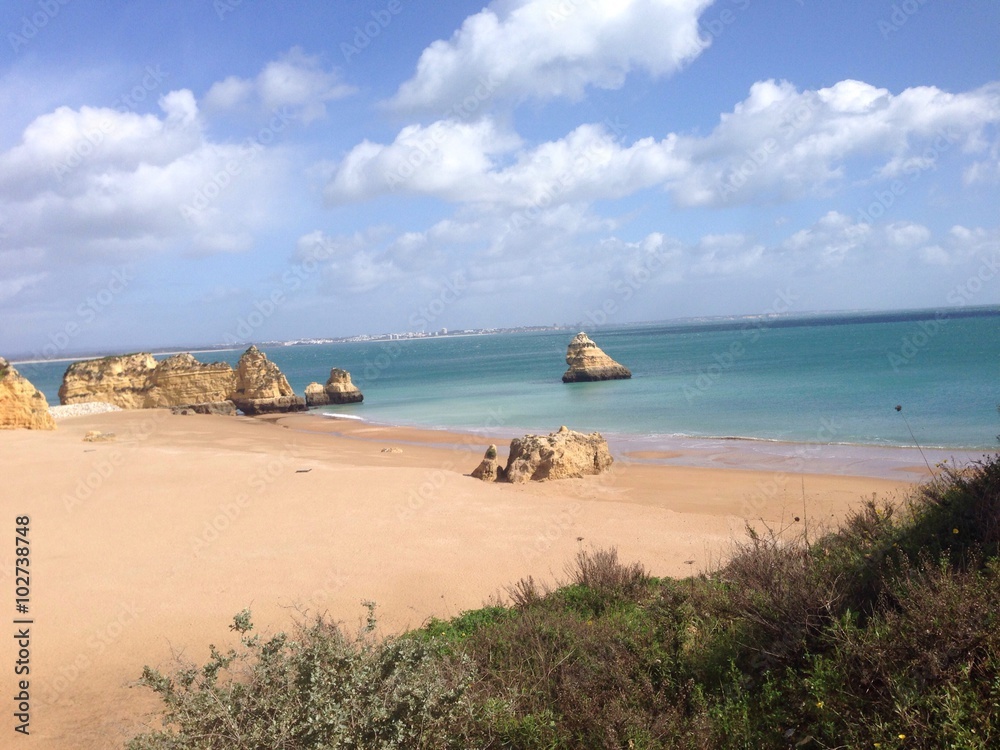 Naklejka premium Plage d'Algarve deserte