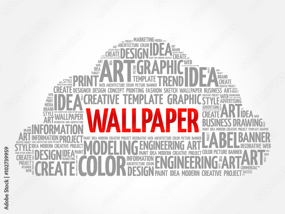 Obraz premium WALLPAPER word cloud, creative business concept background