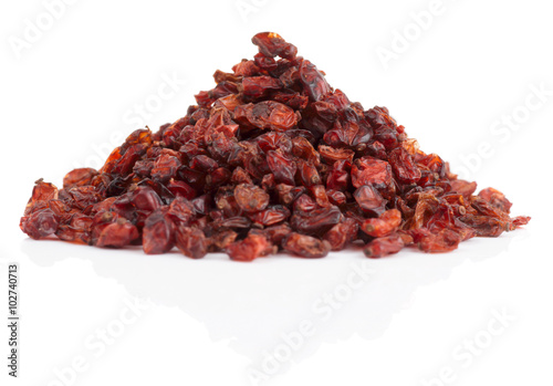 Barberry heap isolated on white background photo