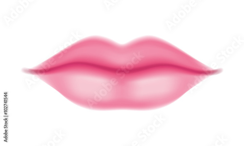Human lips realistic style vector illustration.
