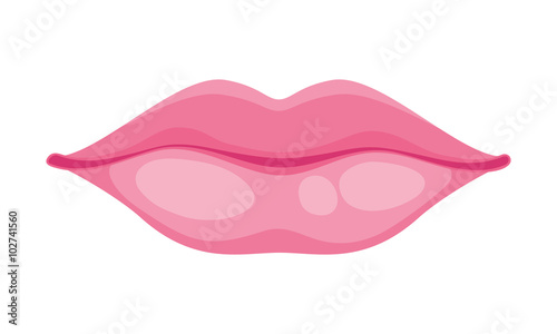 Human lips simple style vector illustration.