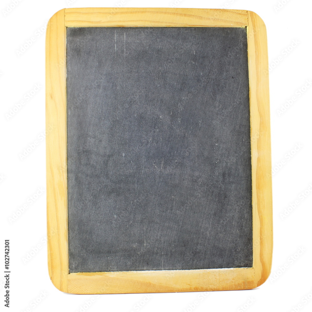 small Empty wooden frame blank blackboard isolated on white background small Empty wooden frame blank blackboard isolated on white background