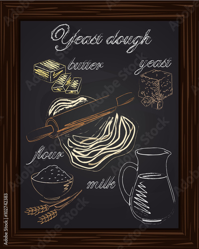 dough recipe yeast with milk, butter, flour,