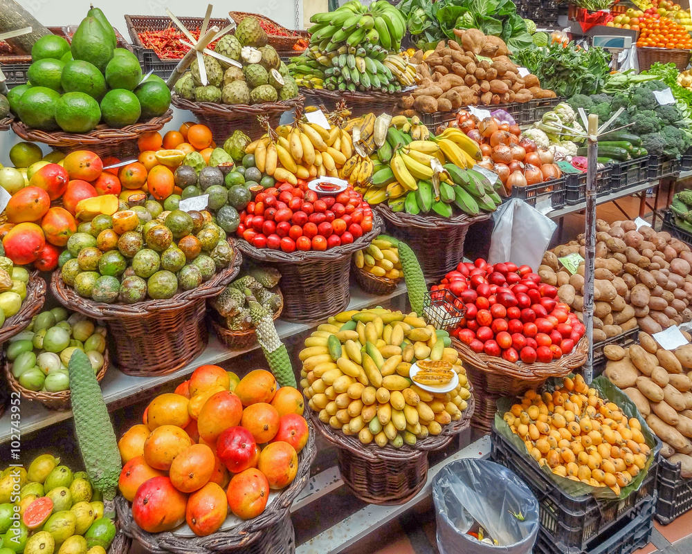 fruits at a market