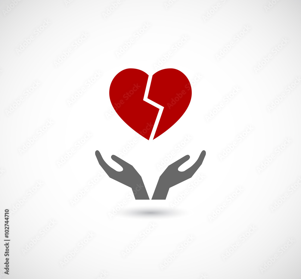 hunds caring broken heart icon